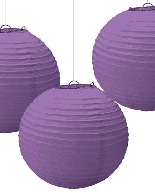 Paper Lanterns 3pk Purple