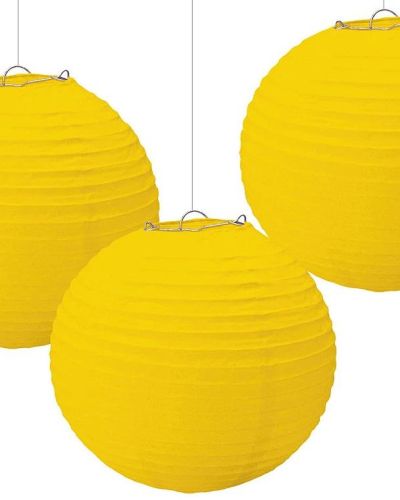 Paper Lanterns 3pk Yellow