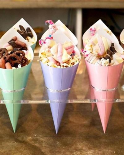 Paper Snack Cones 10pk Peach