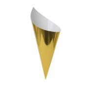 Paper Snack Cones 10pk Gold