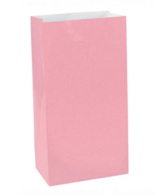 Paper Treat Bags 12pk New Pink