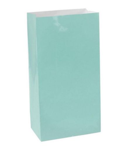 Paper Treat Bags 12pk Robins Egg Blue