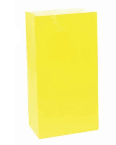 Paper Treat Bags 12pk Yellow