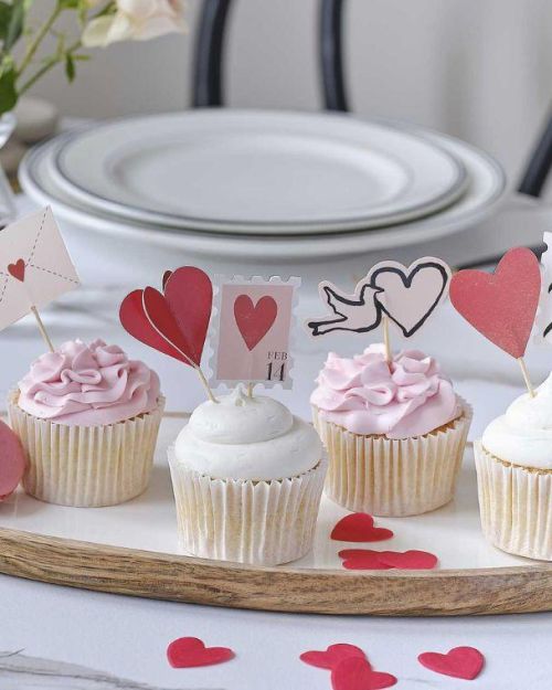 Parisian Love Cupcake Toppers 12pk