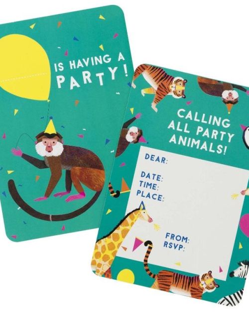 Party Animals Invitations 8pk