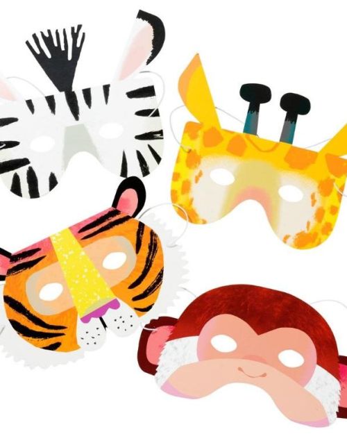 Party Animals Masks 8pk