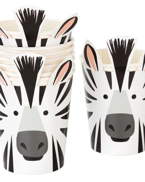 Party Animals Zebra Cups 8pk