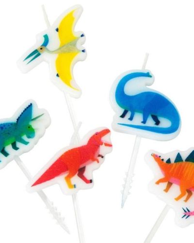Party Dinosaurs Shaped Candles