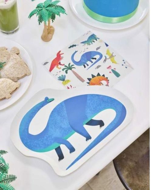 Party Dinosaurs Shaped Plates 12pk