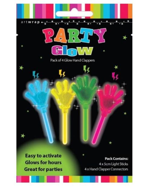 Party Glow Hand Clappers 4pk