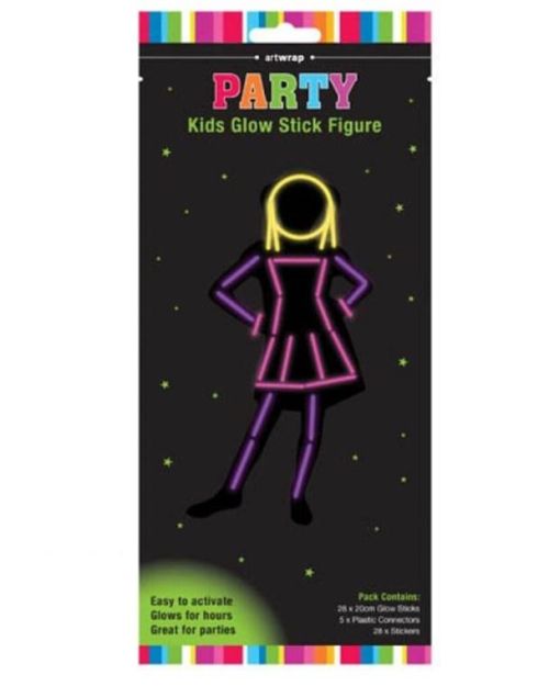 Party Glow Kids Stick Figure Girl