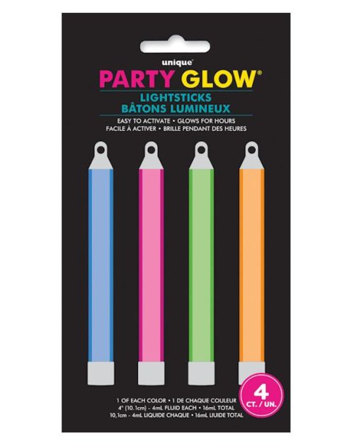 Party Glow Lightsticks 4pk