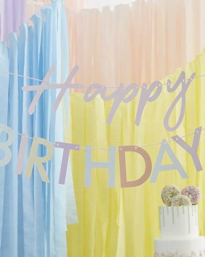 Pastel Happy Birthday Banner