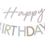 Pastel Happy Birthday Banner