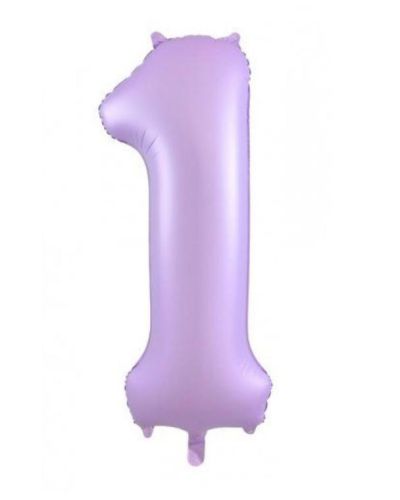 86cm Pastel Matte Lilac Number Balloon – 1