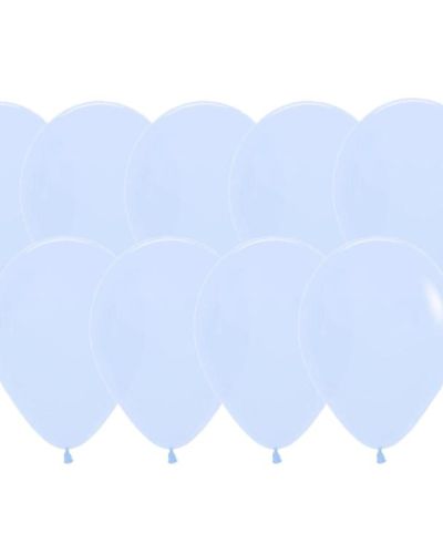 Pastel Matte Blue 12cm Balloons – 50pk