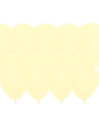 Pastel Matte Yellow 12cm Balloons – 50pk
