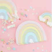 Pastel Party Rainbow Shaped Napkins 16pk