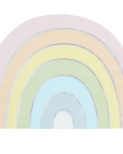 Pastel Party Rainbow Shaped Napkins 16pk