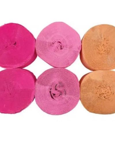 Crepe Paper Streamers 6pk – Pinks