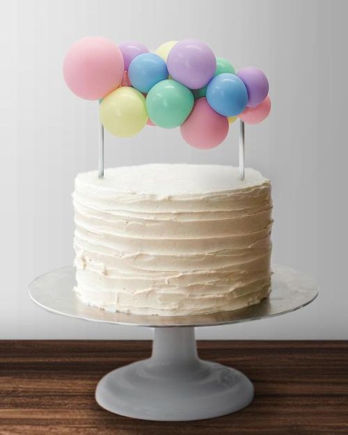 Balloon Garland Cake Topper – Pastel Rainbow