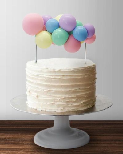 Balloon Garland Cake Topper – Pastel Rainbow