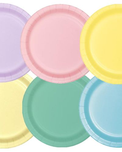 Pastel Rainbow Dinner Plates 12pk