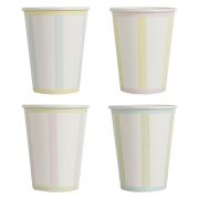 Pastel Stripe Paper Cups 8pk