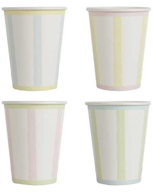Pastel Stripe Paper Cups 8pk