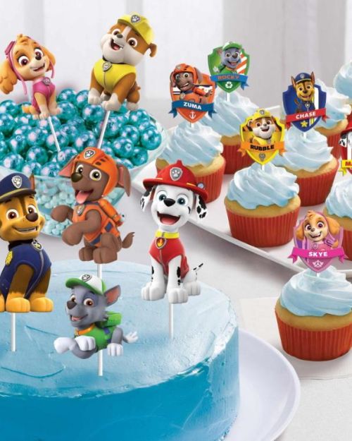 Paw Patrol Cake Toppers 12pk