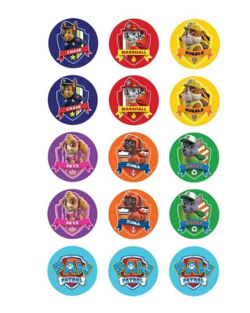 Edible Icing Cupcake Images – Paw Patrol