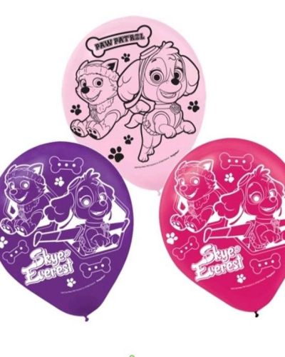 Pink Paw Patrol Balloons – 6pk