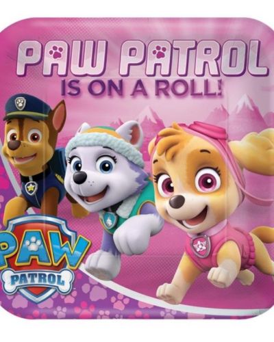 Pink Paw Patrol Dinner Plates