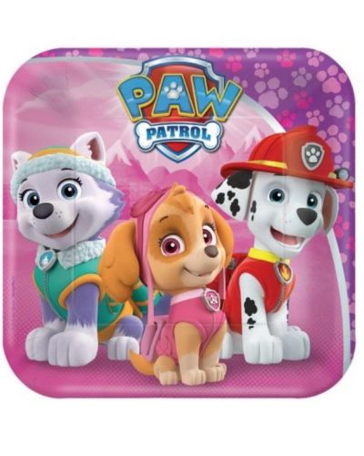 Pink Paw Patrol Lunch Plates