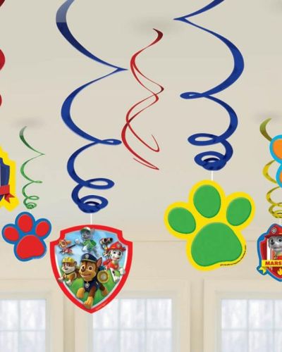 Paw Patrol Hanging Swirl Decorations