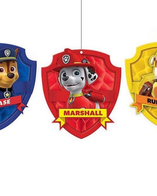 Paw Patrol Honeycomb Hanging Decorations