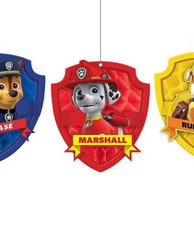 Paw Patrol Honeycomb Hanging Decorations
