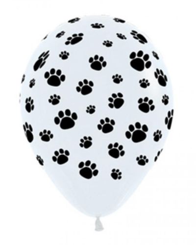 Paw Print Latex Balloons 12pk