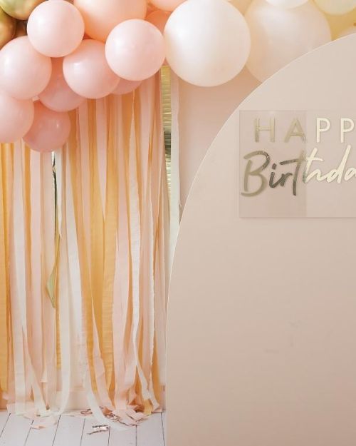 Gold & Peach Streamer Backdrop