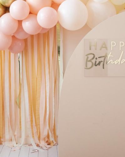 Gold & Peach Streamer Backdrop