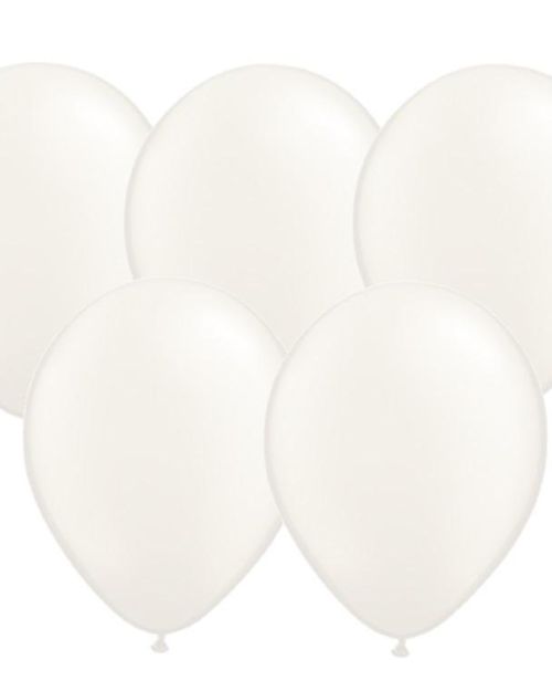 25PK Balloons – White Pearl