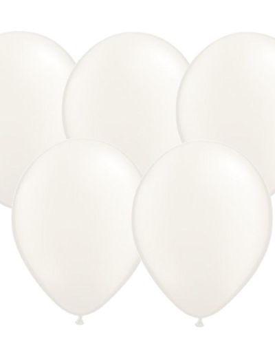 25PK Balloons – White Pearl