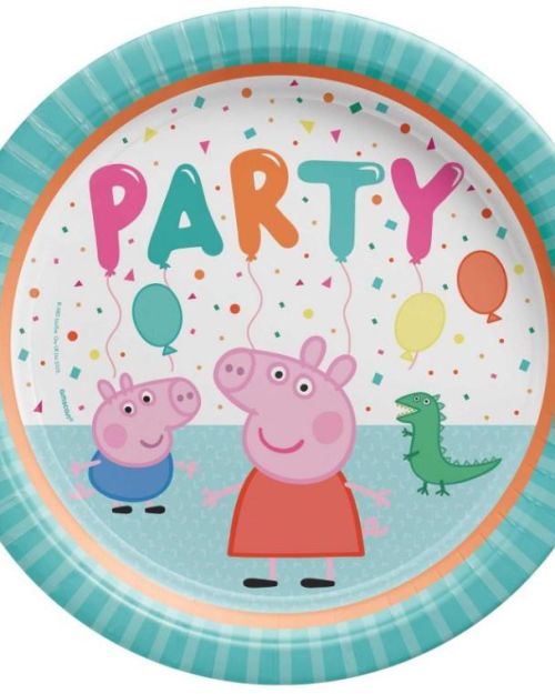 Peppa Pig Confetti Party Dinner Plates 8pk