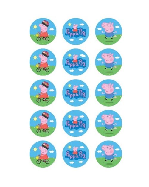 Edible Icing Cupcake Images – Peppa Pig