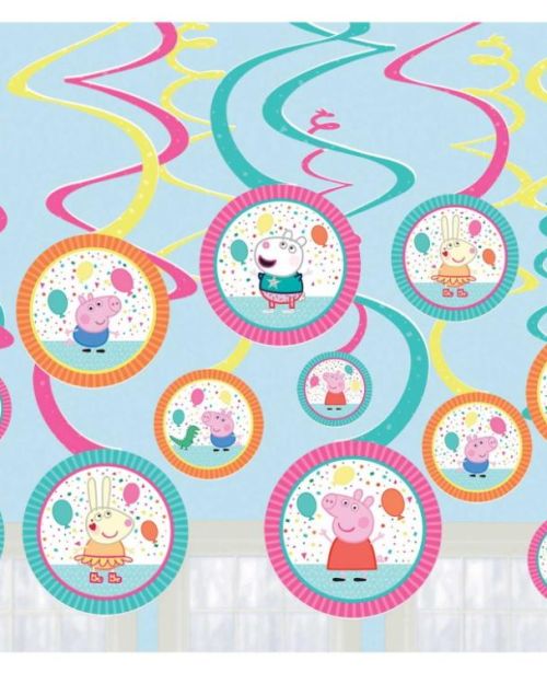 Peppa Pig Hanging Spiral Decorations
