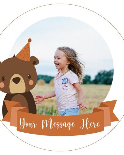 Personalised Edible Image – Birthday Bear