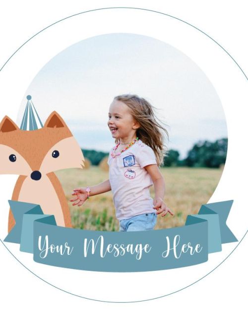 Personalised Edible Image – Birthday Fox