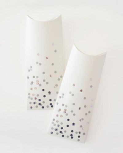 Paper Eskimo Pillow Box – Large Silver