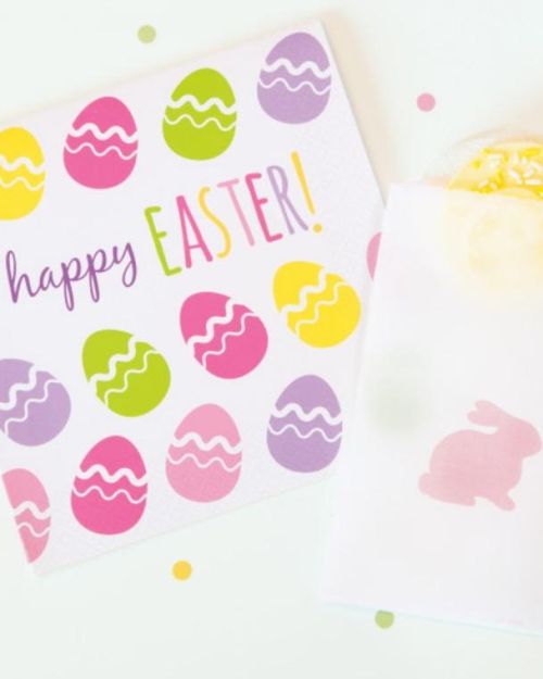 Pink Bunny Glassine Treat Bags 8pk