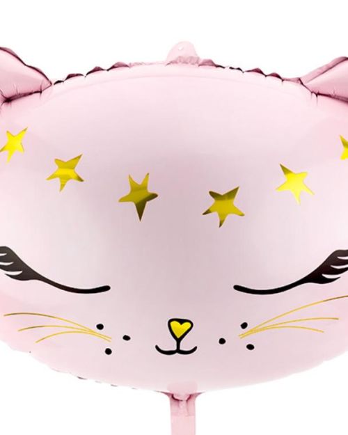 Pink Cat Shape Foil Balloon